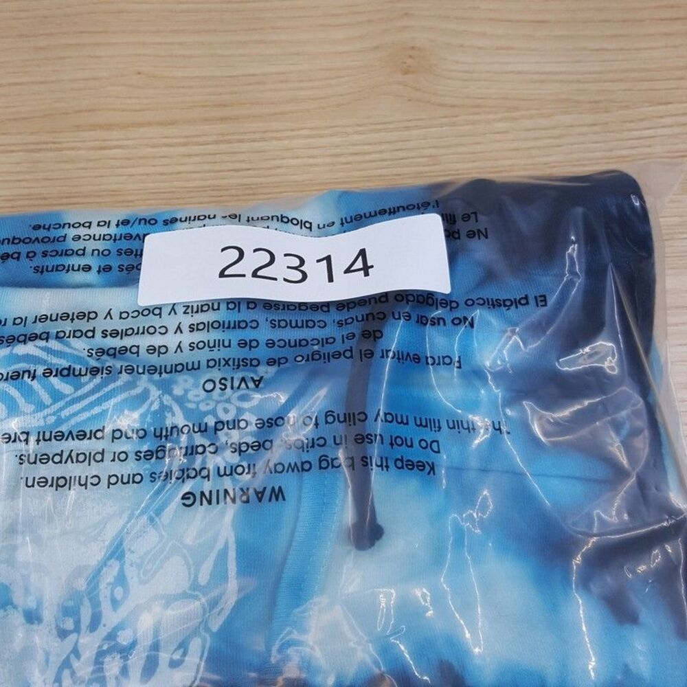 SLEDGE USA Vintage Hoodie Womens Large Blue Zip Tie Dye Rhinestone Tunic Y2K - Picture 10 of 10
